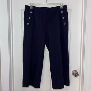 Zac & Rachel Navy Blue Wider Leg Capris Pants